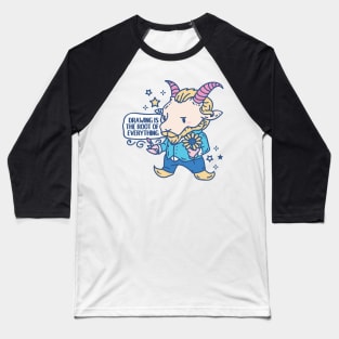 Funny Animal pun Vincent van goat with quote Baseball T-Shirt